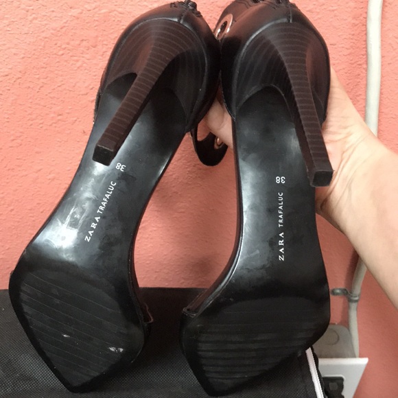 Zara black high heels size 7.5 - Picture 4 of 4